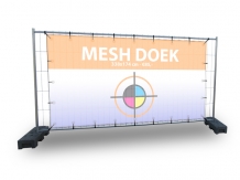 Bouwhek banner Mesh doek