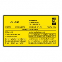 Brandblussersticker - Jaarlijks Onderhoud
